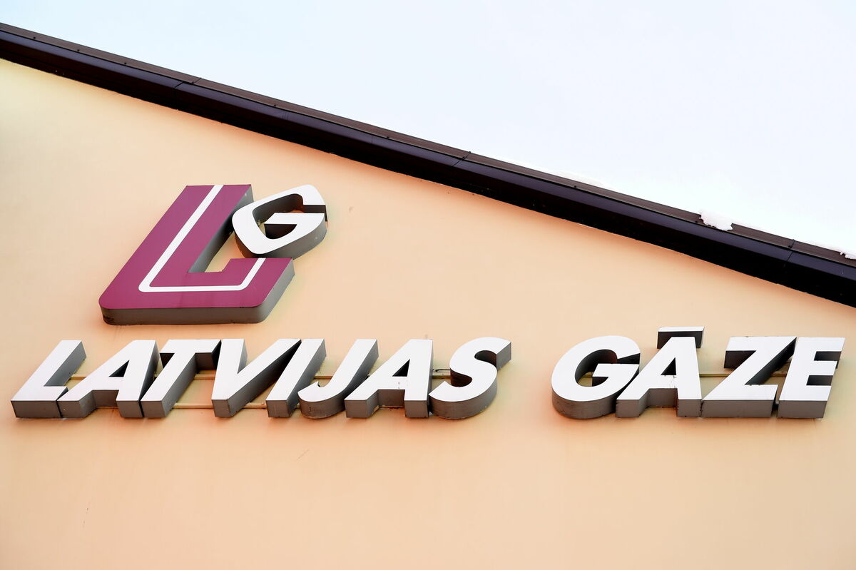 Akciju sabiedrības "Latvijas Gāze" logo. Foto: Ieva Lūka/LETA