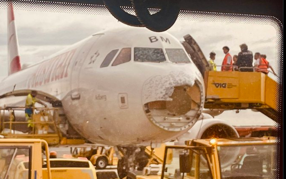 Austrian Airlines lidmašīna. Foto: "X"/transportonline