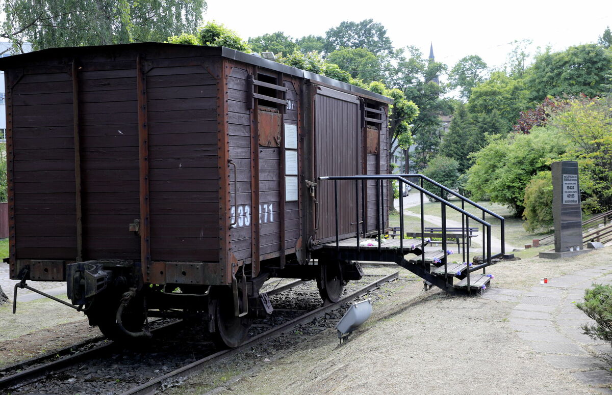 1941. gada deportāciju piemiņas vagons. Foto: Evija Trifanova/LETA