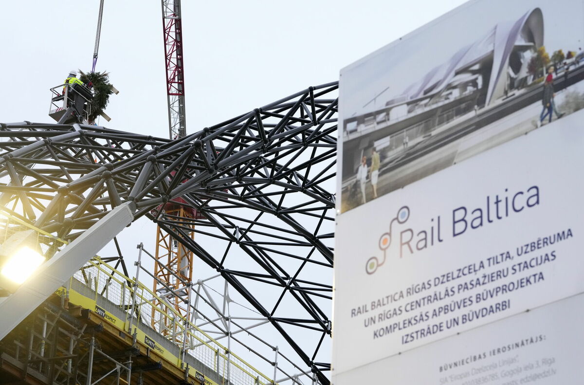 "Rail Baltica" būcdarbi. Foto: Edijs Pālens/LETA