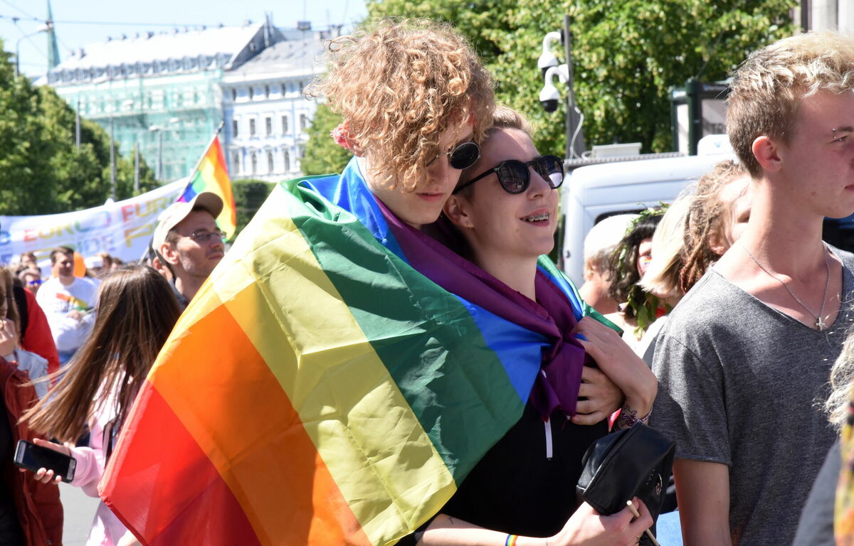 Baltijas praida 2018 gājiens. Foto: Zane Bitere/LETA