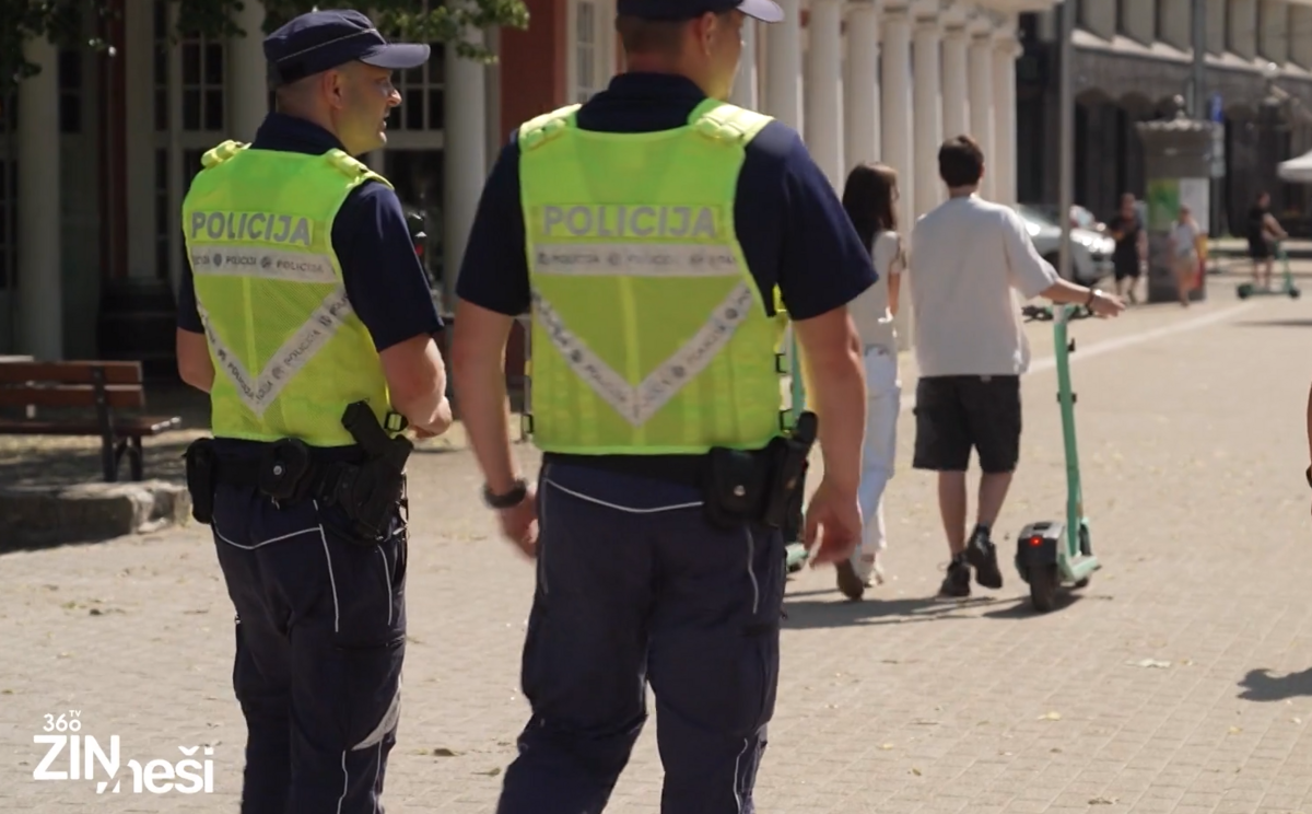 Policijas reids. Foto: Ekrānšāviņš no sižeta