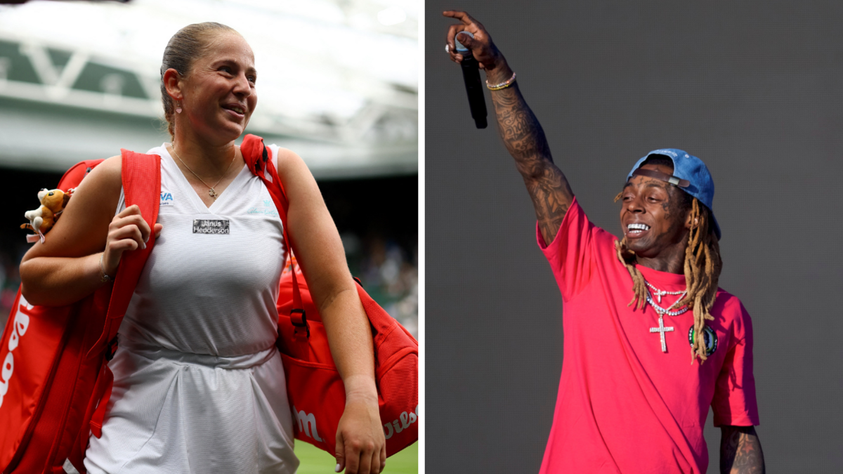 Aļona Ostapenko un Lil Wayne. Foto: REUTERS/Mark Makela/Hannah Mckay/Scanpix