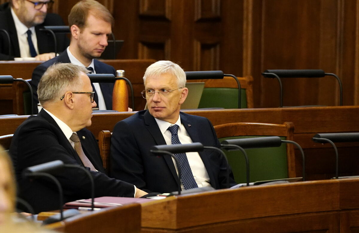 Arvils Ašeradens un Krišjānis Kariņš. Foto: Evija Trifanova/LETA