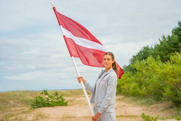 Pludmales volejboliste Tīna Laura Graudiņa. Foto: Mārtiņš Taukačs / LOK