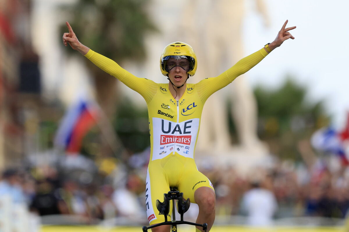 Tadejs Pogačars. Foto: EPA/GUILLAUME HORCAJUELO/Scanpix