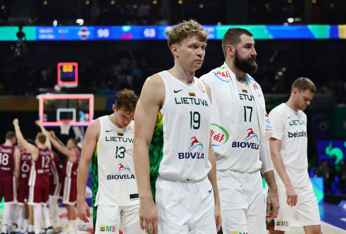 Lietuvas basketbola izlase 2023. gadā. Foto: REUTERS/Eloisa Lopez