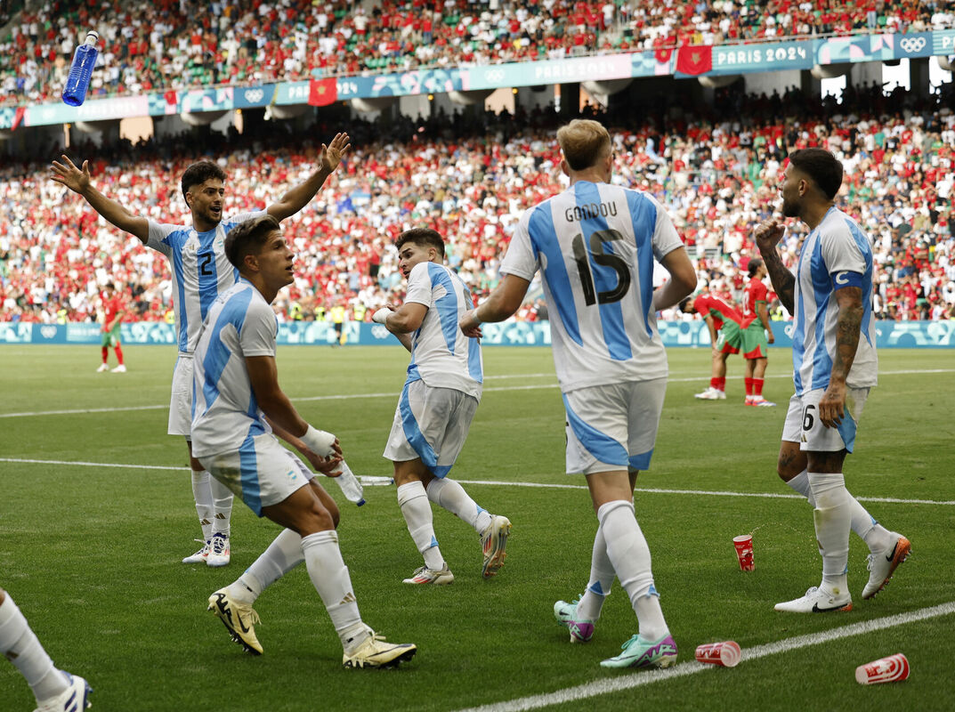 Argentīnas futbola izlase. Foto: REUTERS/Thaier Al-Sudani/Scanpix