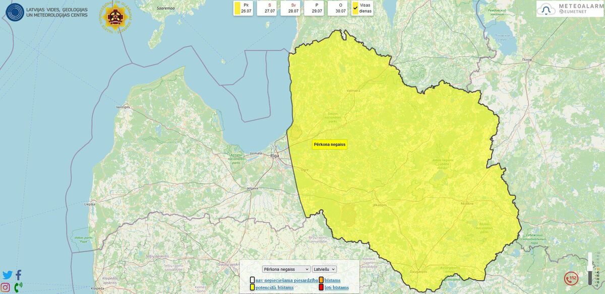 Foto: Latvijas Vides, ģeoloģijas un meteoroloģijas centrs