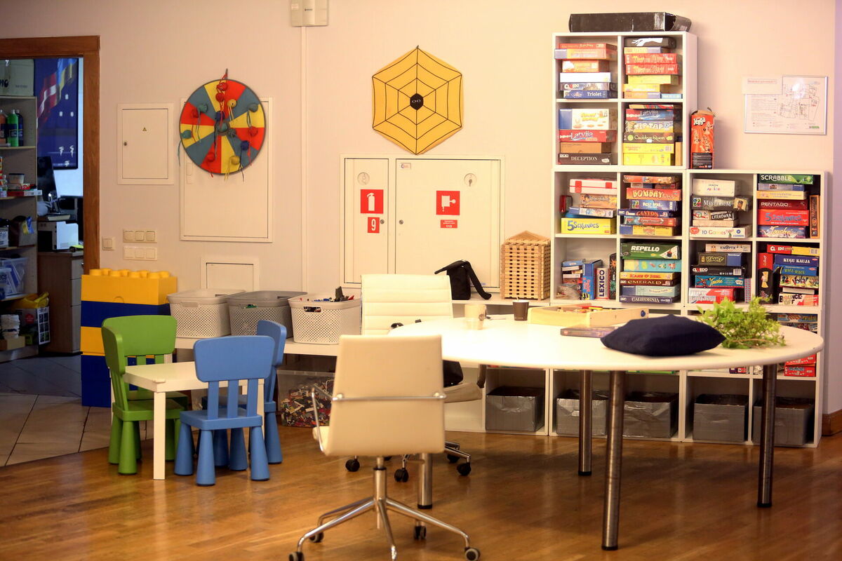 Ukrainas bēgļu atbalsta un integrācijas centrs "Rīgas sirds" Rīgas rātsnamā. Foto: Edijs Pālens/LETA