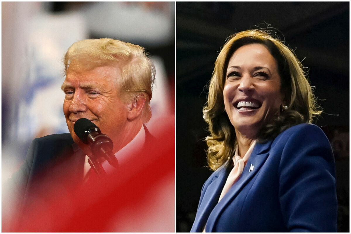 Donalds Trumps un Kamala Herisa. Foto: REUTERS/Umit Bektas/Elizabeth Frantz