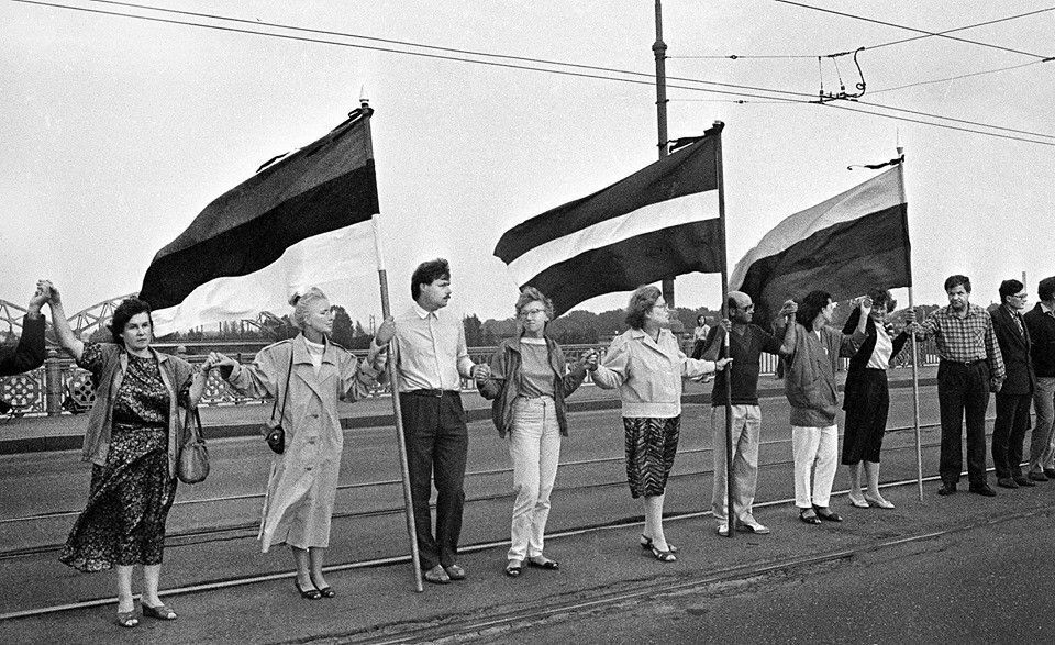 Baltijas ceļš 1989. gadā. Foto: Latgales plānošanas reģions