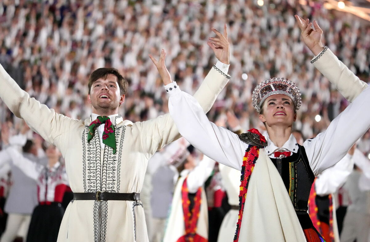 Dziesmu un deju svētki. Foto: Edijs Pālens/LETA