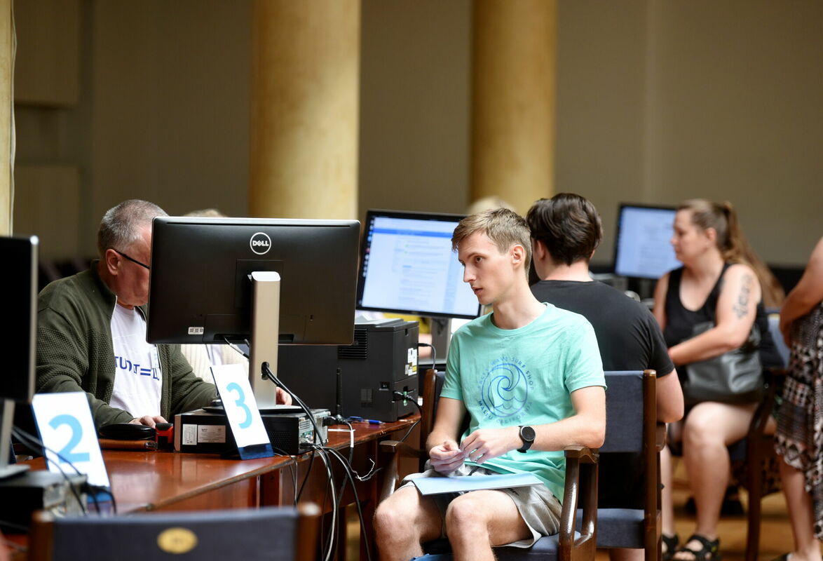 Pieteikšanās studijām. Foto: Zane Bitere/LETA