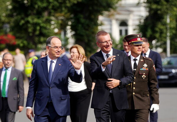 Albānijas prezidenta vizīte Latvijā. Foto: LETA