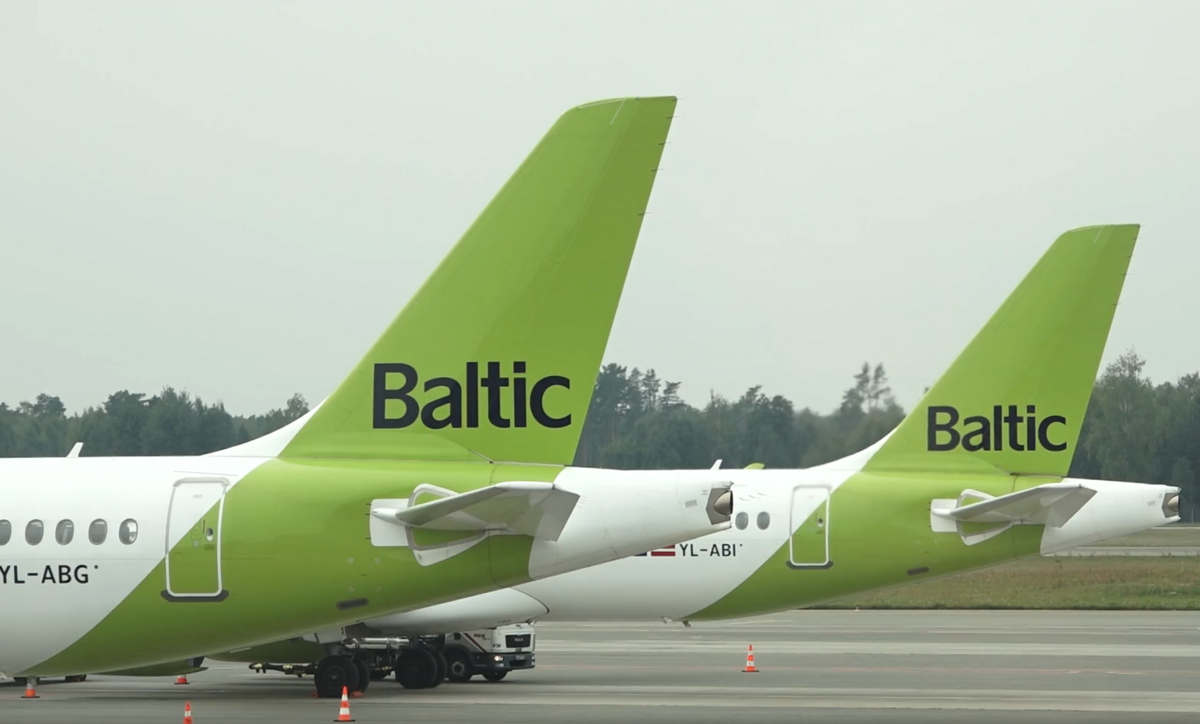 airBaltic lidmašīnas. Foto: Ekrānšāviņš no sižeta