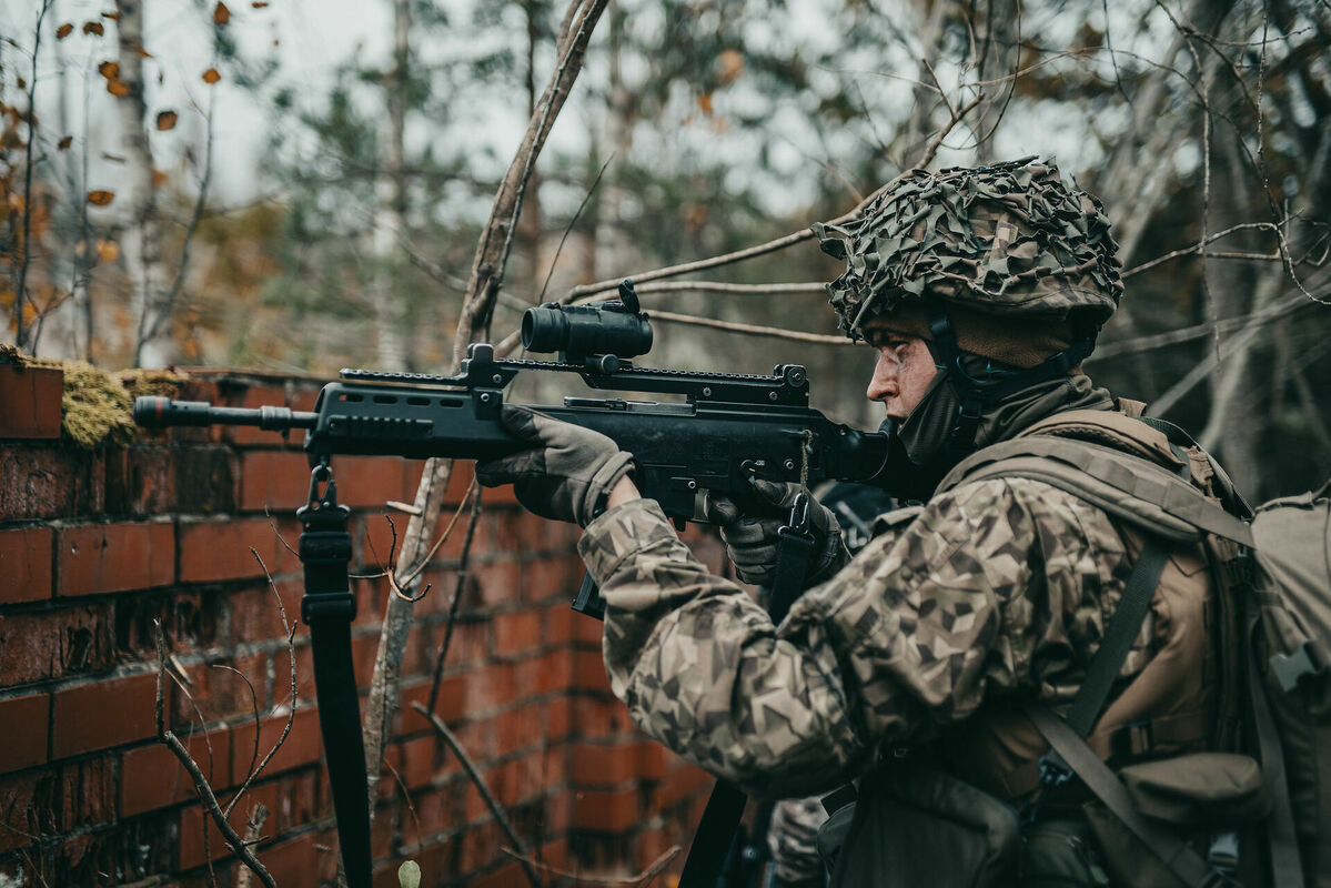 Militārās mācības. Foto: Armīns Janiks, Aizsardzības ministrija