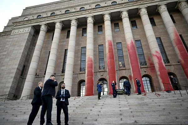 Vandaļi Somijā. Foto: scanpix/Emmi Korhonen / Lehtikuva / AFP