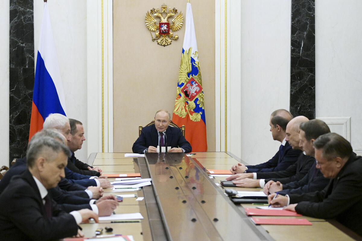 Putins rosina izdarīt grozījumus kodoldoktrīnā. Foto: scanpix/Alexei Nikolsky, Sputnik, Kremlin Pool Photo via AP