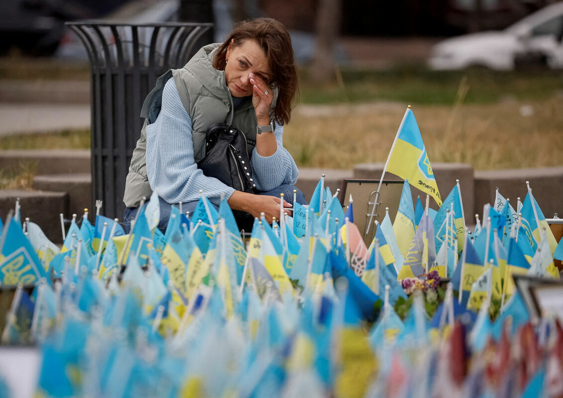 Ukrainas karogi. Foto: scanpix/REUTERS/Gleb Garanich 