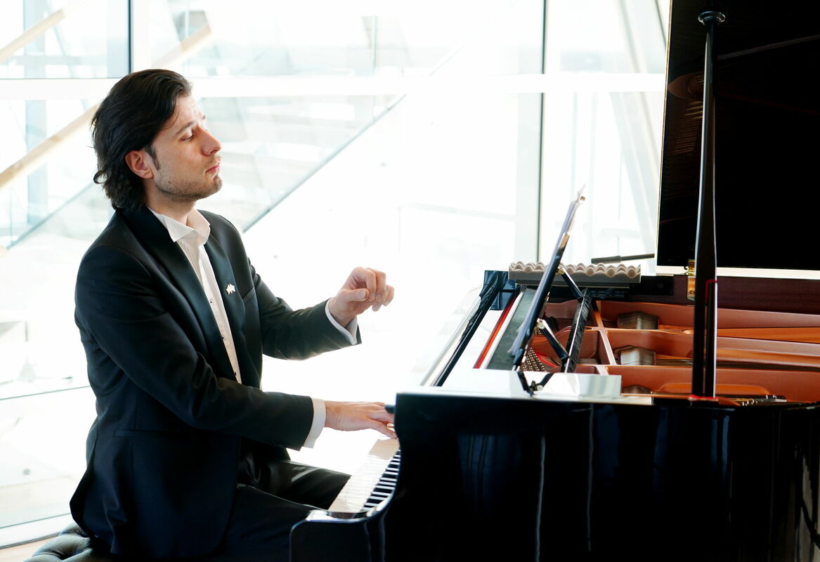 Pianists Andrejs Osokins. Foto: Ieva Leiniša/LETA