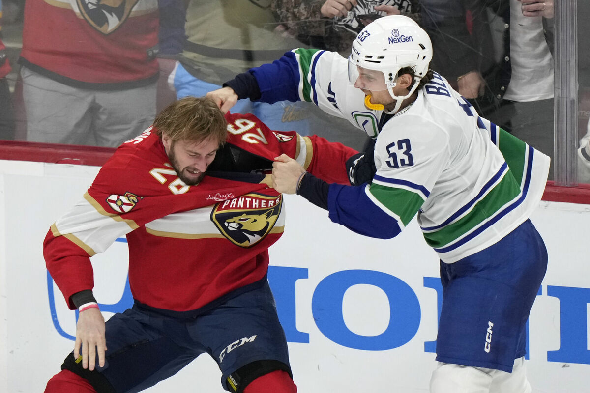 Uvis Balinskis pret Teodoru Bļugeru. Foto: AP Photo/Wilfredo Lee/Scanpix