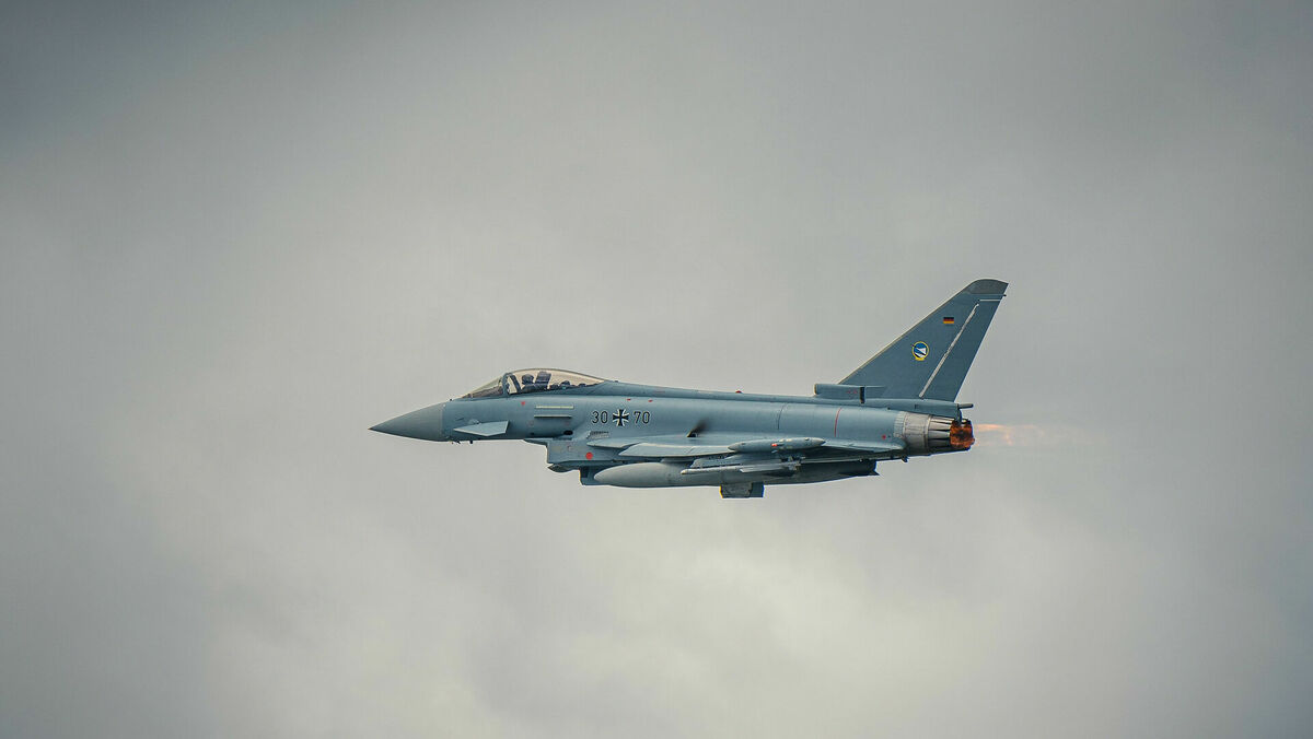 NATO Baltijas gaisa telpas patrulēšanas misijas Latvijā mediju diena militārajā bāzē “Lielvārde” 2024. gada aprīlī. Foto: srž. Ēriks Kukutis, Aizsardzības ministrija