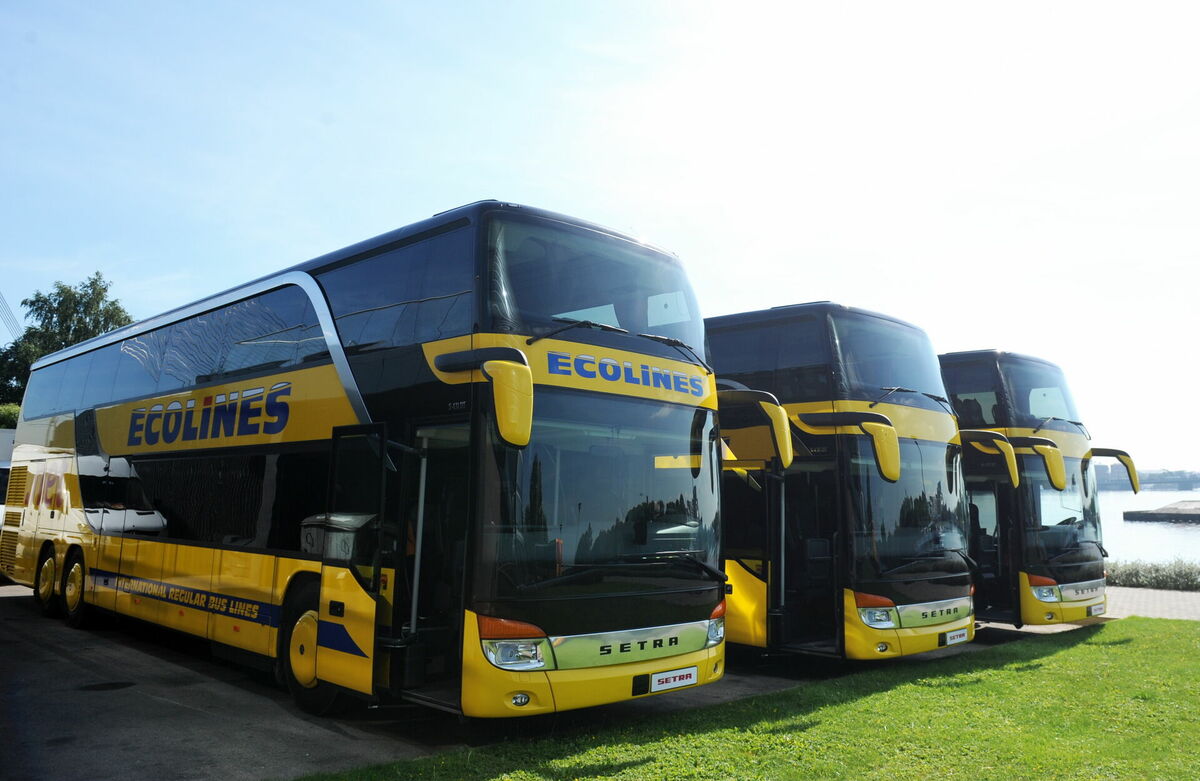 "Ecolines" autobusi. Foto: Ieva Lūka/LETA