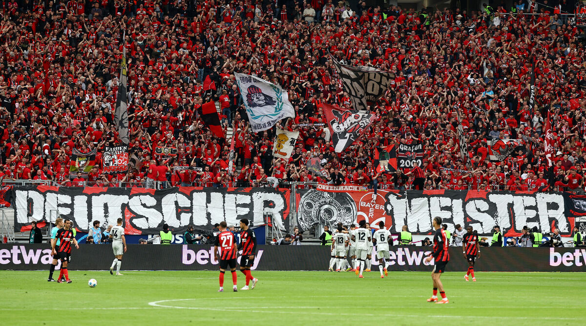 Frankfurtes "Eintracht" fani. Foto: REUTERS/Kai Pfaffenbach/Scanpix