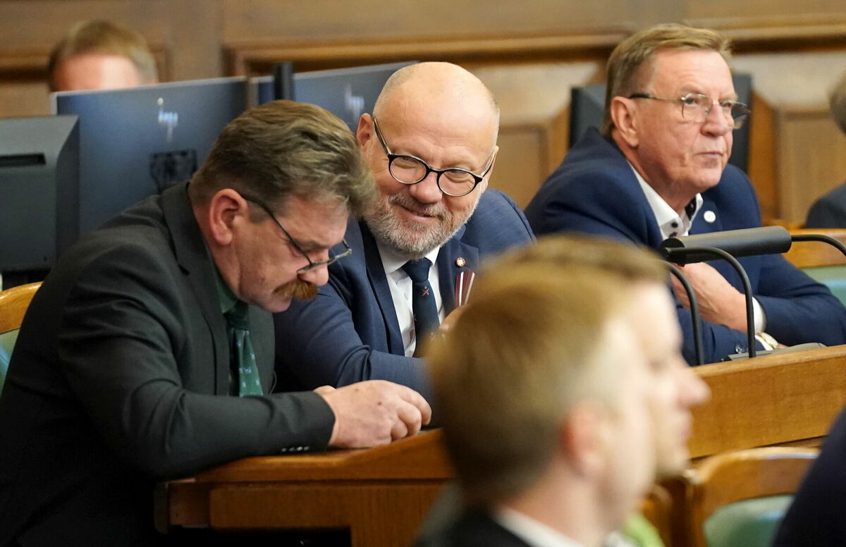 Ingmārs Līdaka, Raimonds Bergmanis un Māris Kučinskis. Foto: Zane Bitere/LETA