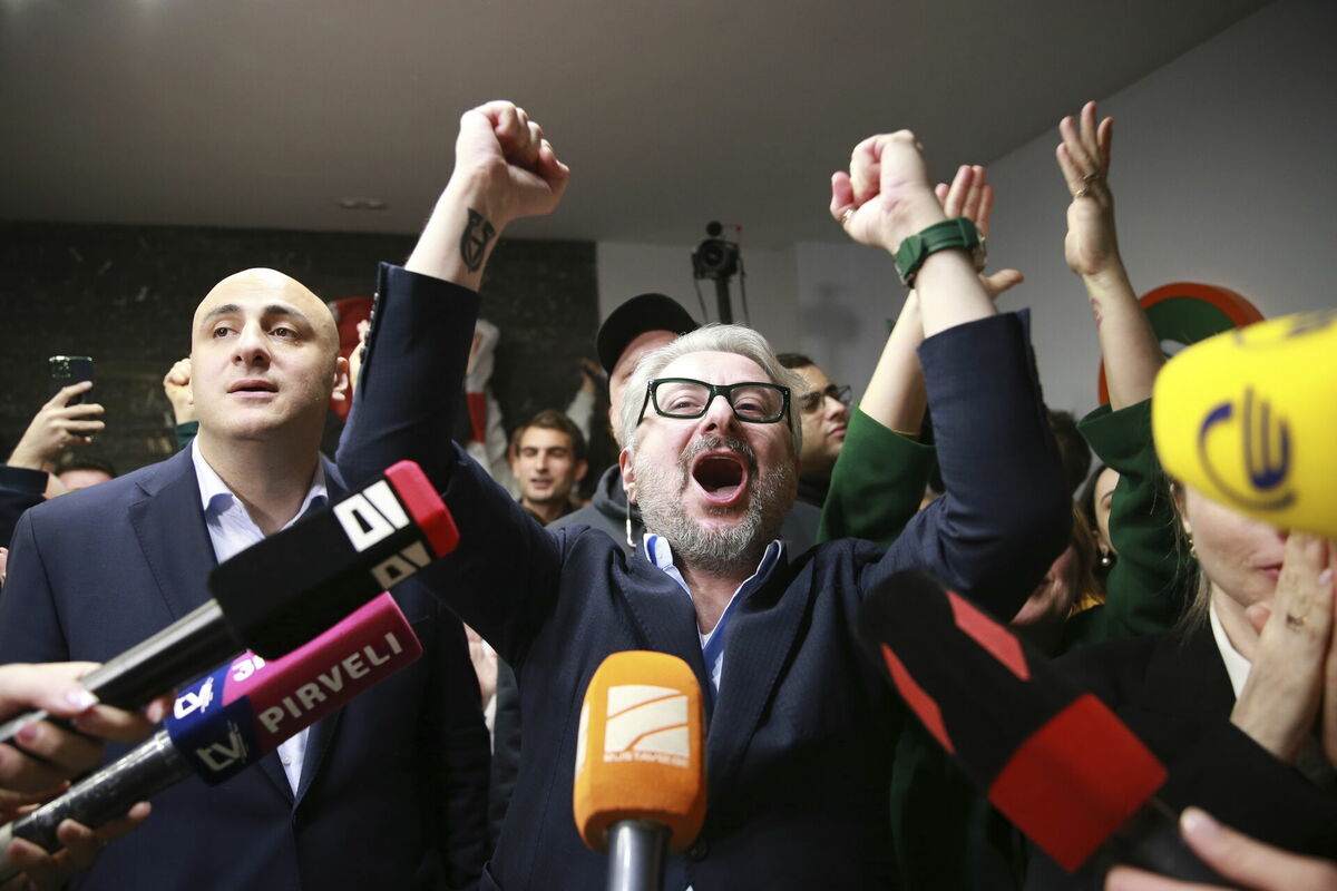 Opozīcijas politiķis Nika Gvaramija. Foto: AP Photo/Zurab Tsertsvadze