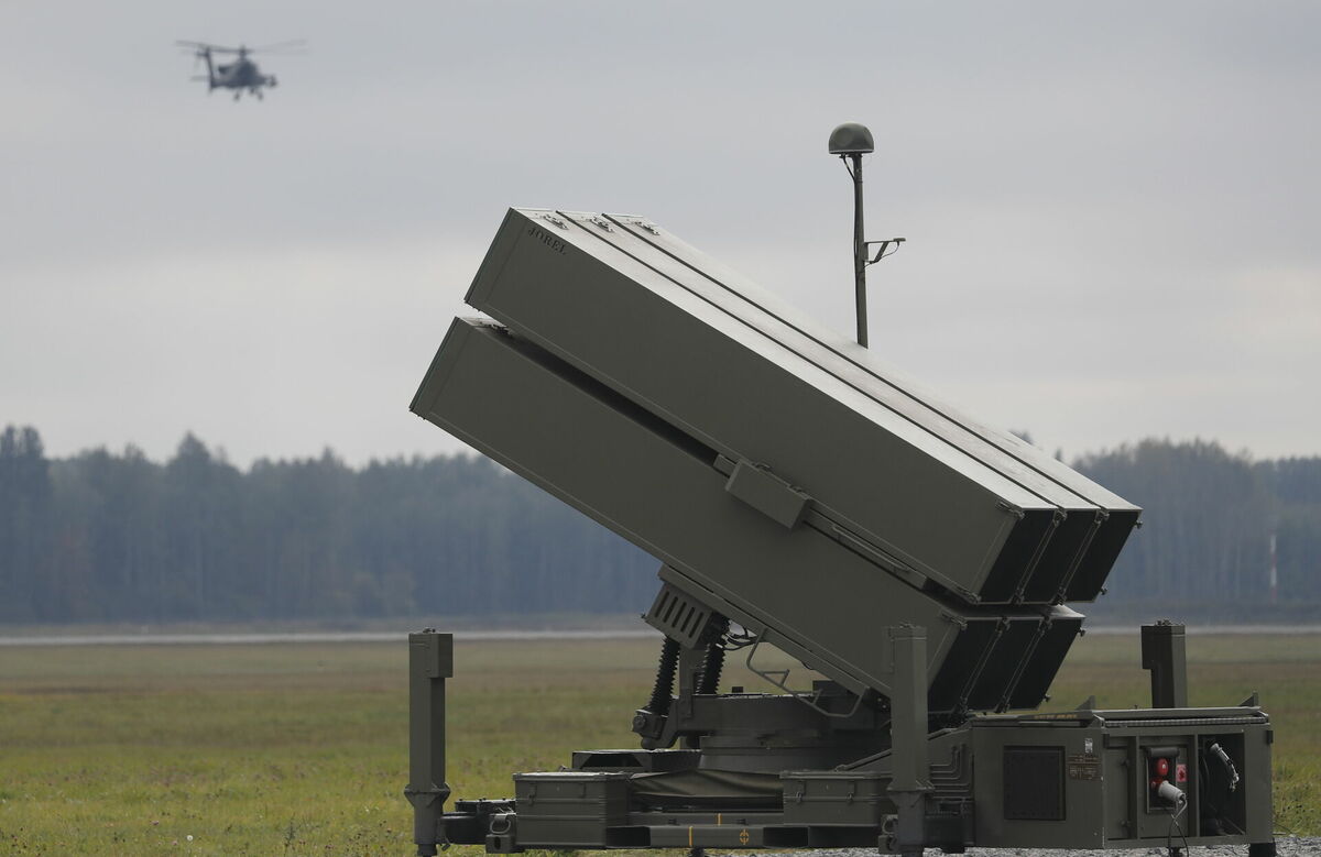 Pretgaisa aizsardzības sistēma NASAMS. Foto: EPA/TOMS KALNINS