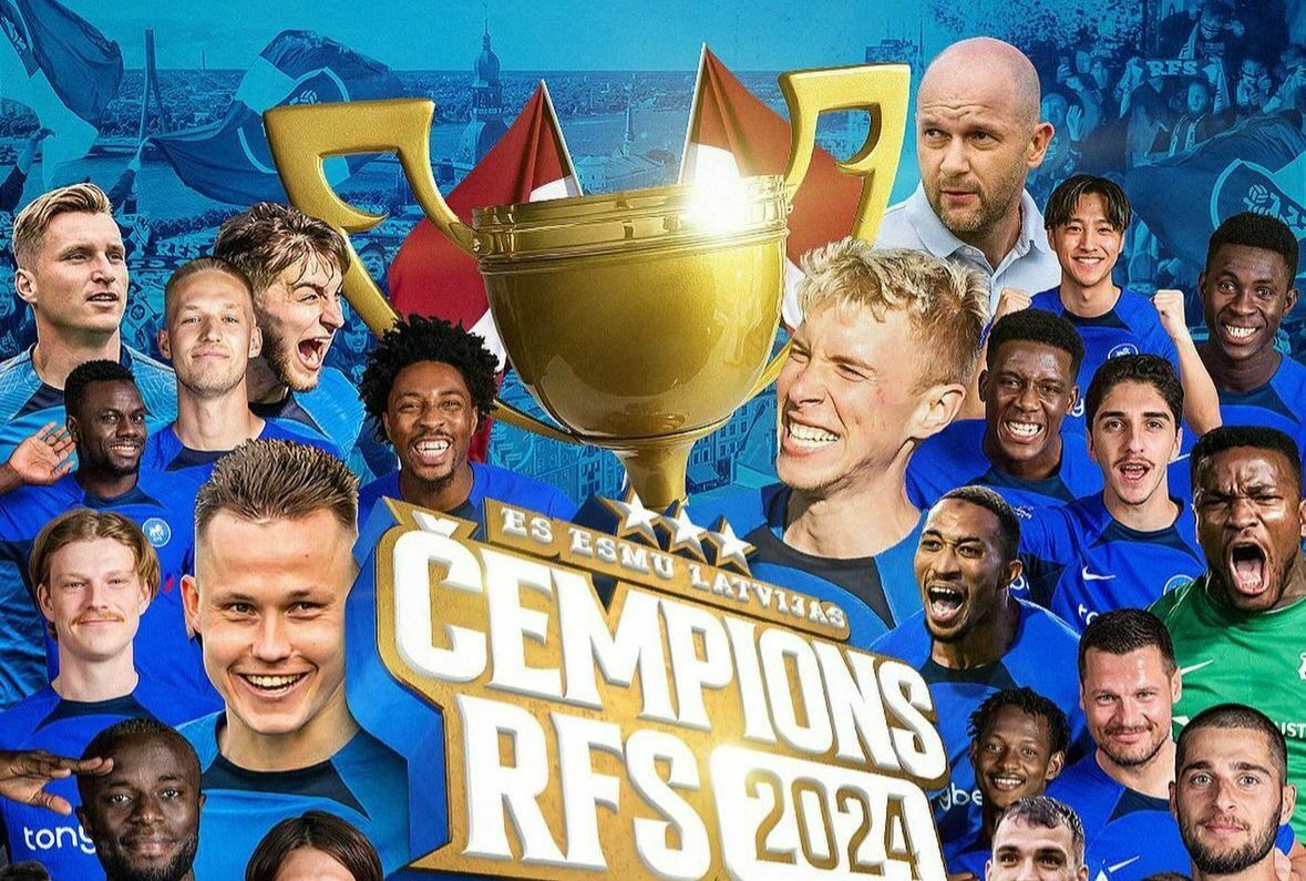 RFS futbolisti nodrošina otro čempiontitulu pēc kārtas. Foto: "Instagram"