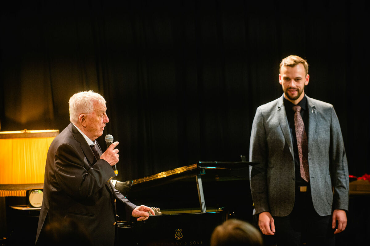 Raimonds Pauls un Edgars Ošleja. Foto: Ritvars Stankevičs/MicRec