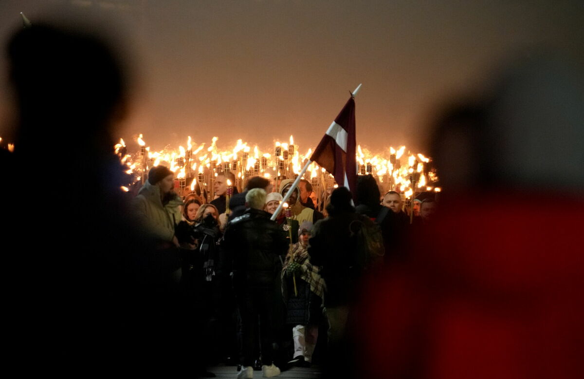 Lāpu gājiens. Foto: Edijs Pālens/LETA