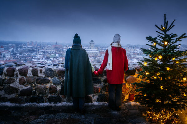 Viļņa Ziemassvētkos. Foto: GoVilnius pulicitātes attēls