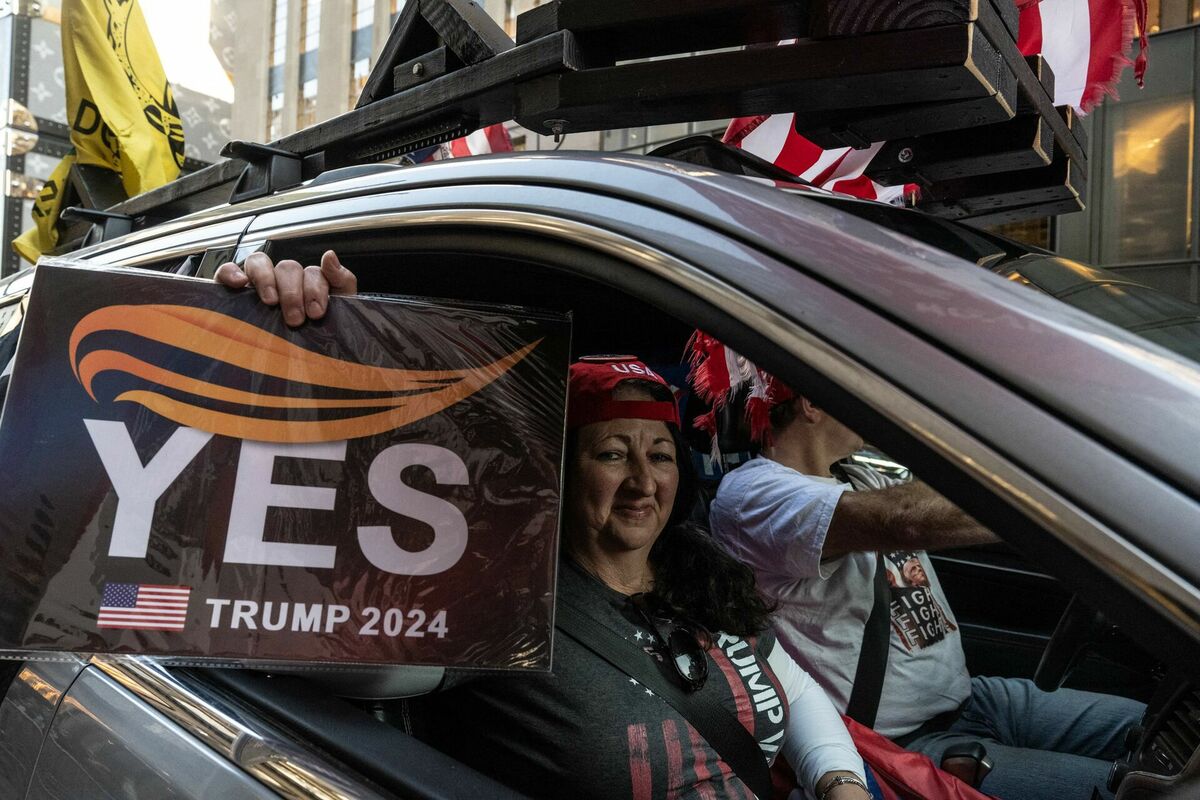 Donalda Trampa atbalstītāji. Foto: scanpix/STEPHANIE KEITH / GETTY IMAGES NORTH AMERICA / Getty Images via AFP