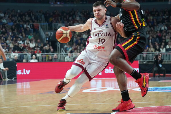 2025. gada Eiropas čempionāta kvalifikācijas turnīra spēle basketbolā. Foto: Evija Trifanova/LETA