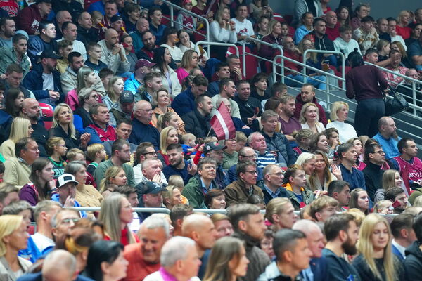 2025. gada Eiropas čempionāta kvalifikācijas turnīra spēle basketbolā. Foto: Evija Trifanova/LETA