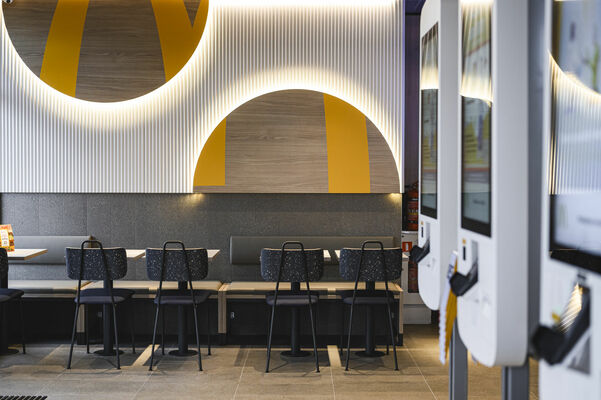 Modernizētais mcDonald's. Foto: publicitātes attēls