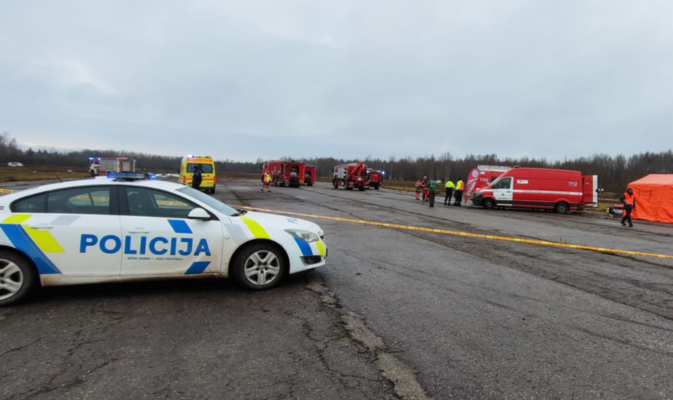 Glābšanas dienestu mācības. Foto: VUGD