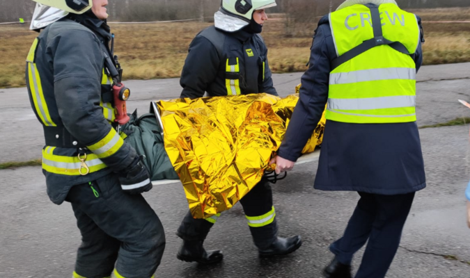 Glābšanas dienestu mācības. Foto: VUGD