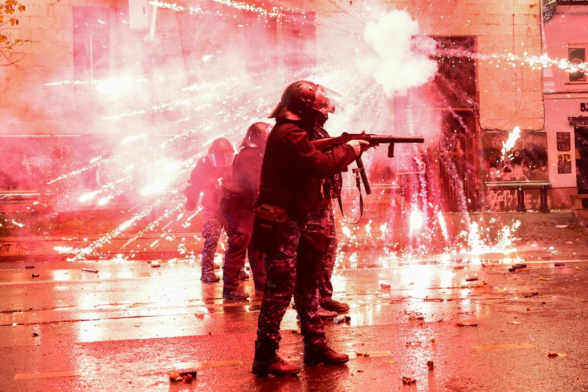 Protesti Gruzijā. Foto: scanpix/ Giorgi ARJEVANIDZE / AFP