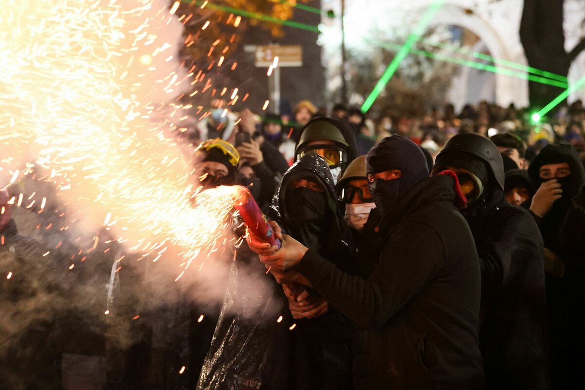 Nemieri Gruzijā. Foto: scanpix/Giorgi ARJEVANIDZE / AFP