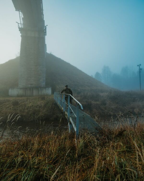 Dzelzceļa tilts pār Raunu. Foto: Sauszemes spēku Mehanizētā kājnieku brigāde