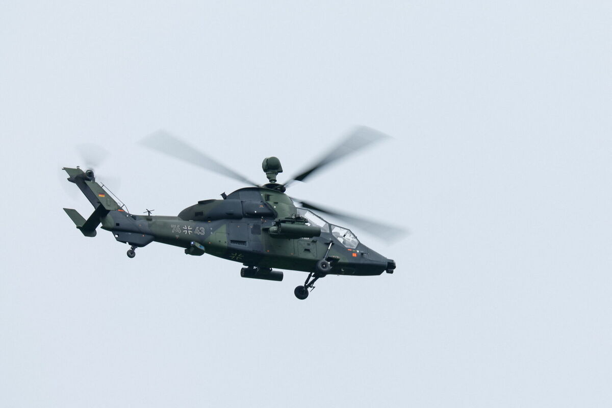 Vācijas armijas helikopters. Foto: REUTERS/Heiko Becker/Scanpix