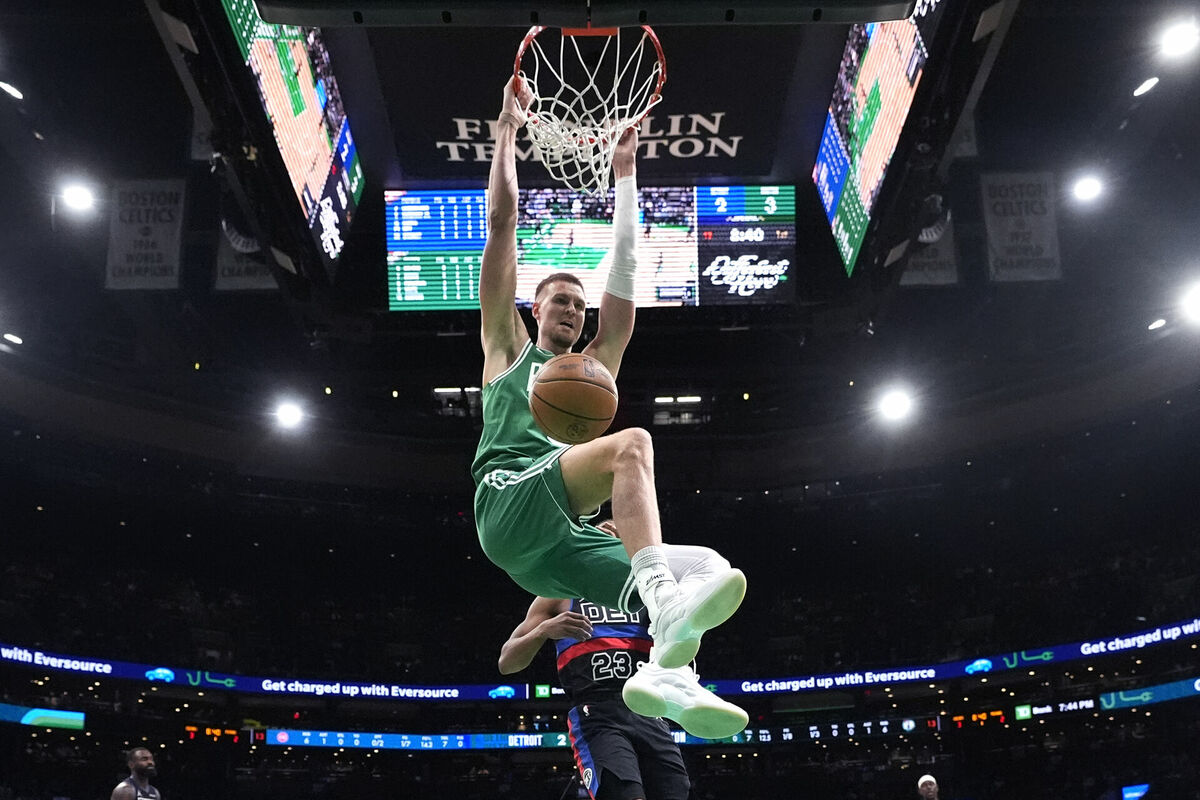 Kristaps Porziņģis. Foto: AP Photo/Charles Krupa/Scanpix