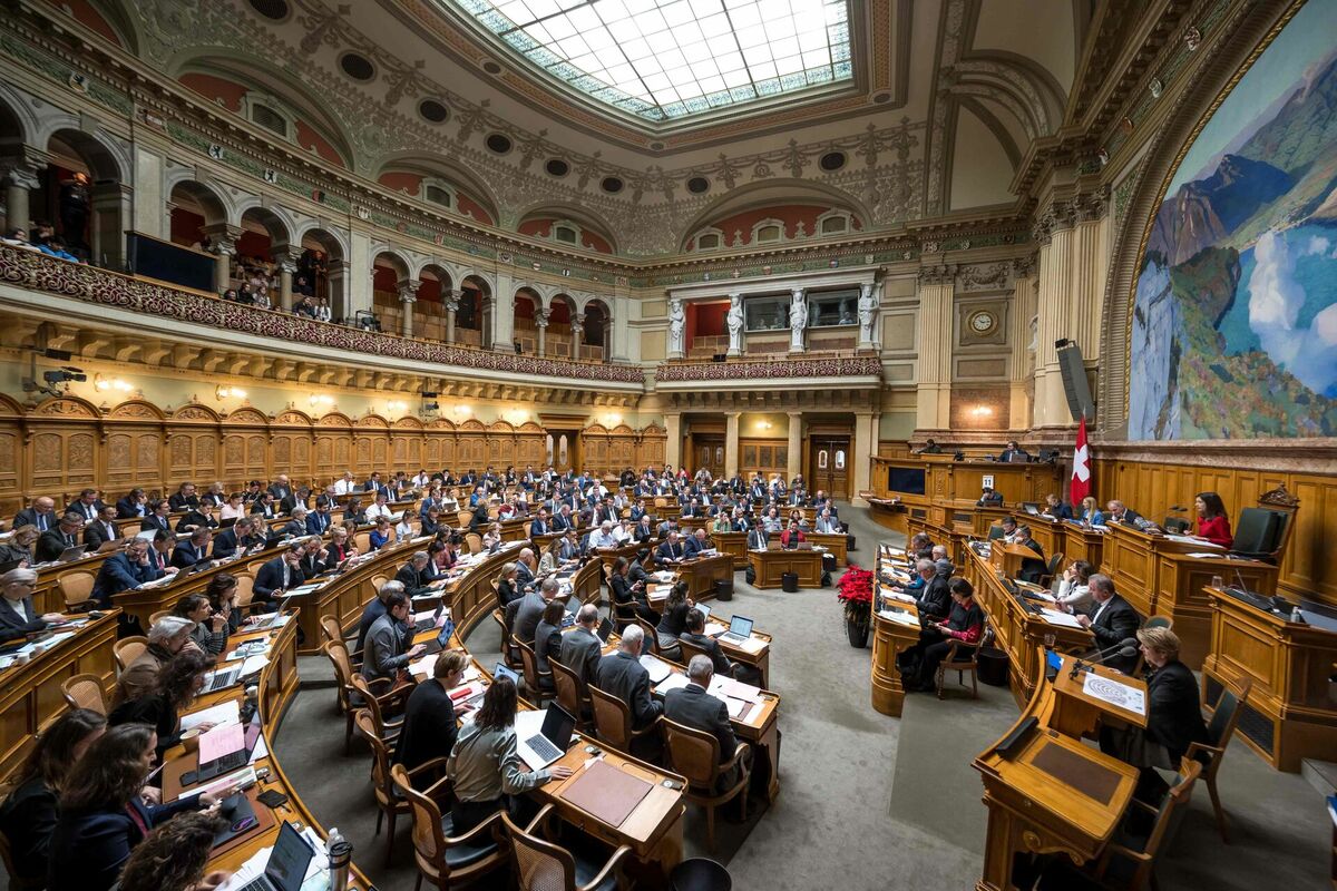 Šveices parlamenta ēka. Foto: Fabrice COFFRINI / AFP