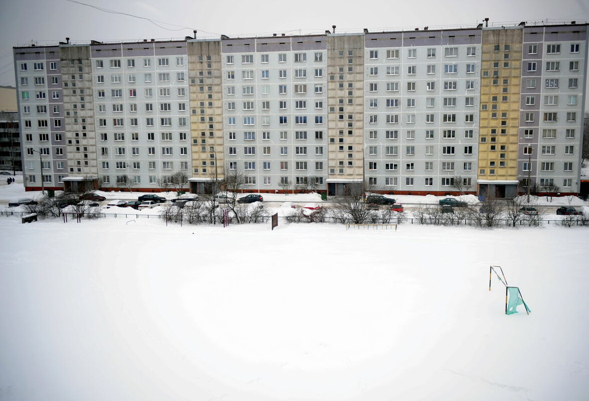 Daudzdzīvokļu māja Purvciemā. Foto: Lita Krone/LETA