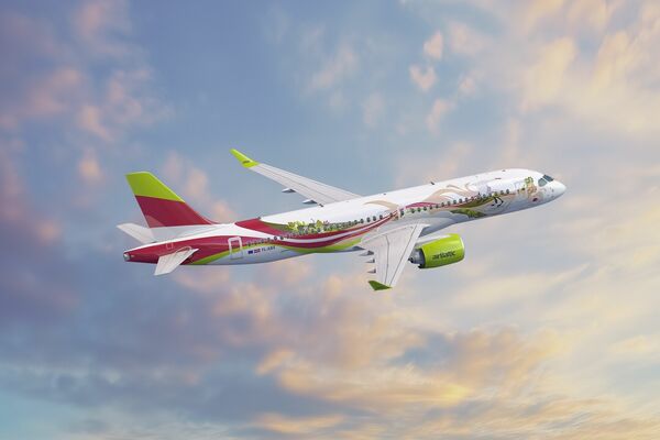 "airBaltic" lidmašīna. Foto: publicitātes attēls